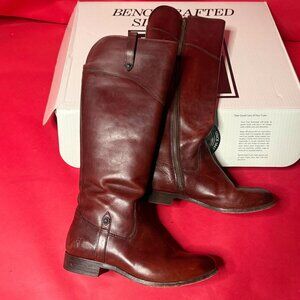 Frye Tall Leather Riding Boots – Cognac Brown – Size 7.5